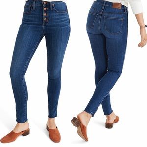 Madewell Button Front 10 in High Rise Skinny Jean